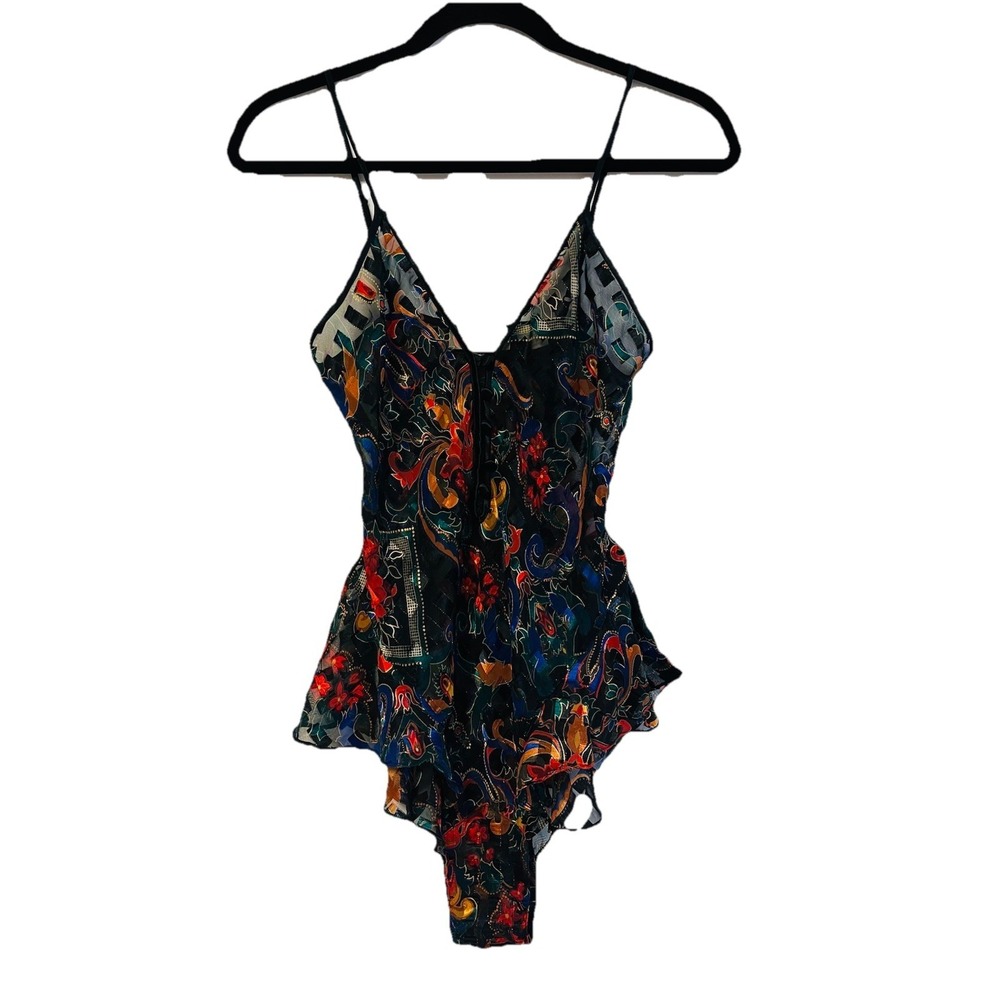 Victoria's Secret VTG 80s-90s Gold Label Sheer Bodysuit Teddy Lingerie Size XS